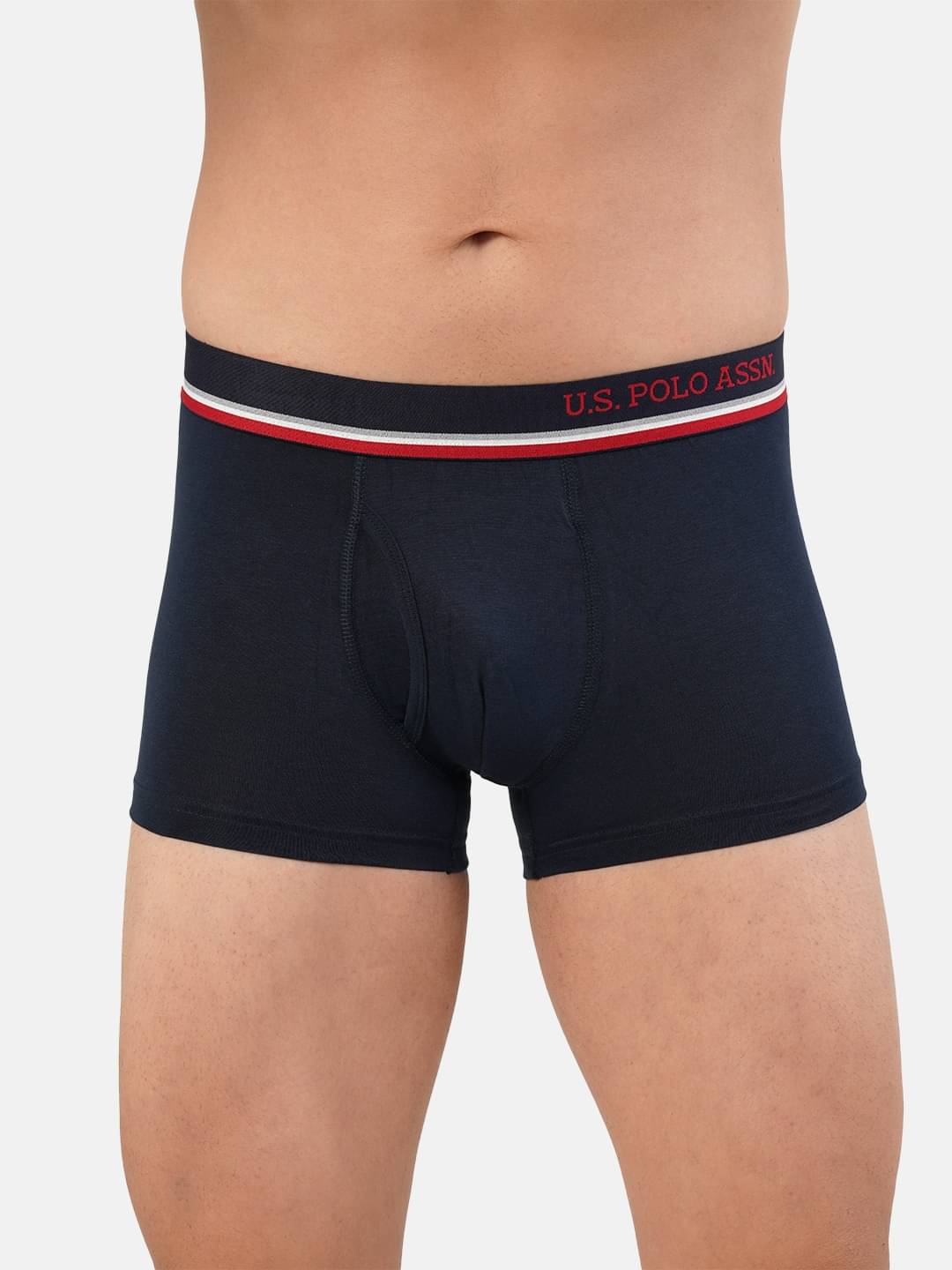 U.S. Polo Assn. Navy Blue Cotton Men's Trunks ( Pack of 1 ) U.S. Polo Assn. Navy Blue Cotton Men's Trunks ( Pack of 1 )