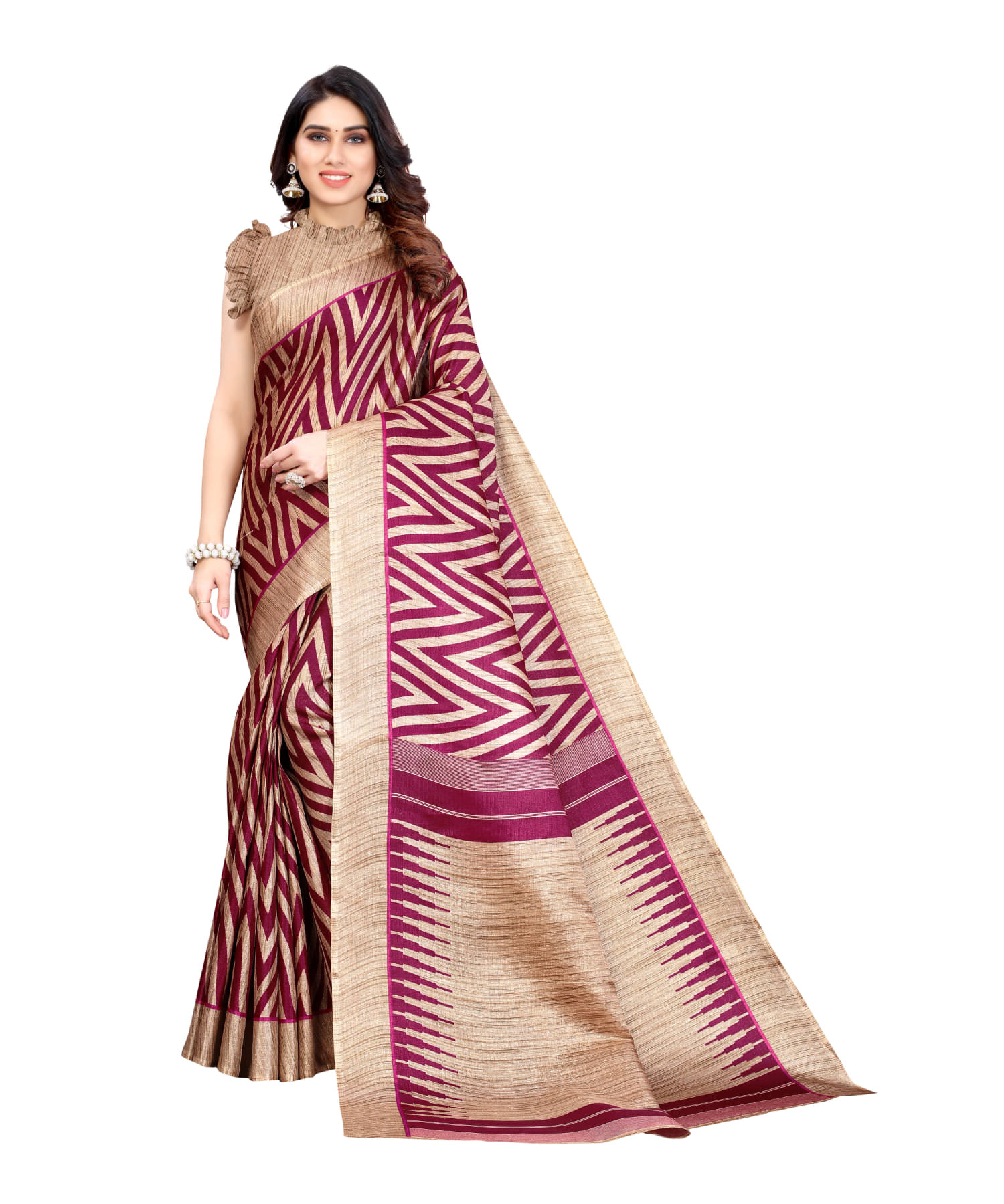 Aadvika Art Silk Printed Saree With Unstitched Blouse Piece ( Multicolour ) Aadvika Art Silk Printed Saree With Unstitched Blouse Piece ( Multicolour )