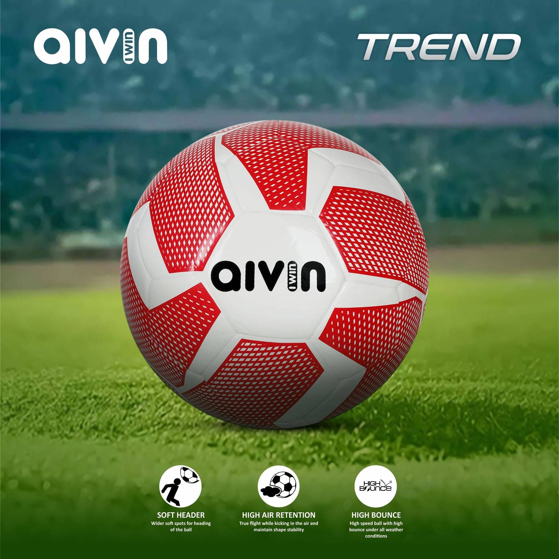     			Aivin Red Rubber Football ( Pack of 1 )