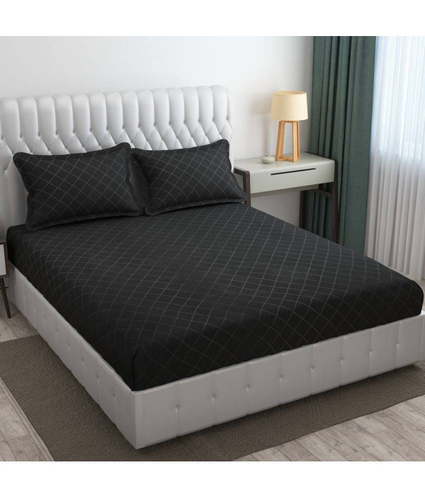     			Apala Microfiber 1 Double King Bedsheet with 2 Pillow Covers ( Gray )