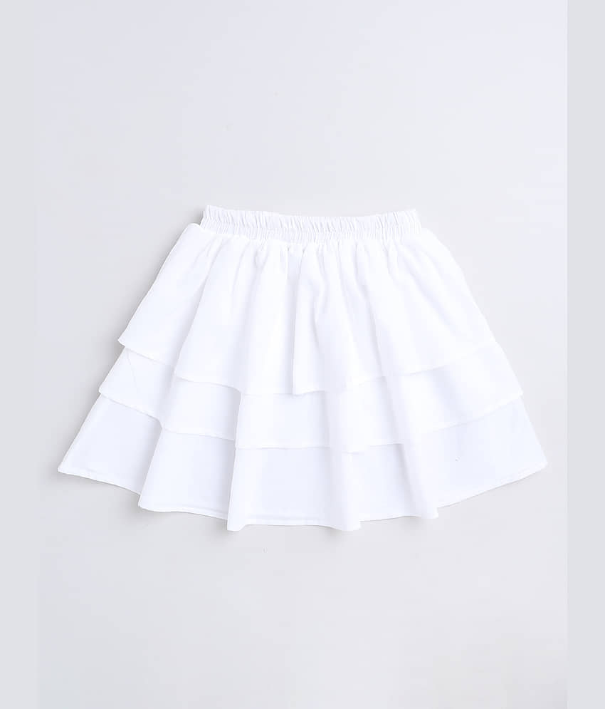 Aww Hunnie Pack of 1 Girls Cotton Straight Skirt ( White ) - Shorts | Buy online on ZillyBuy