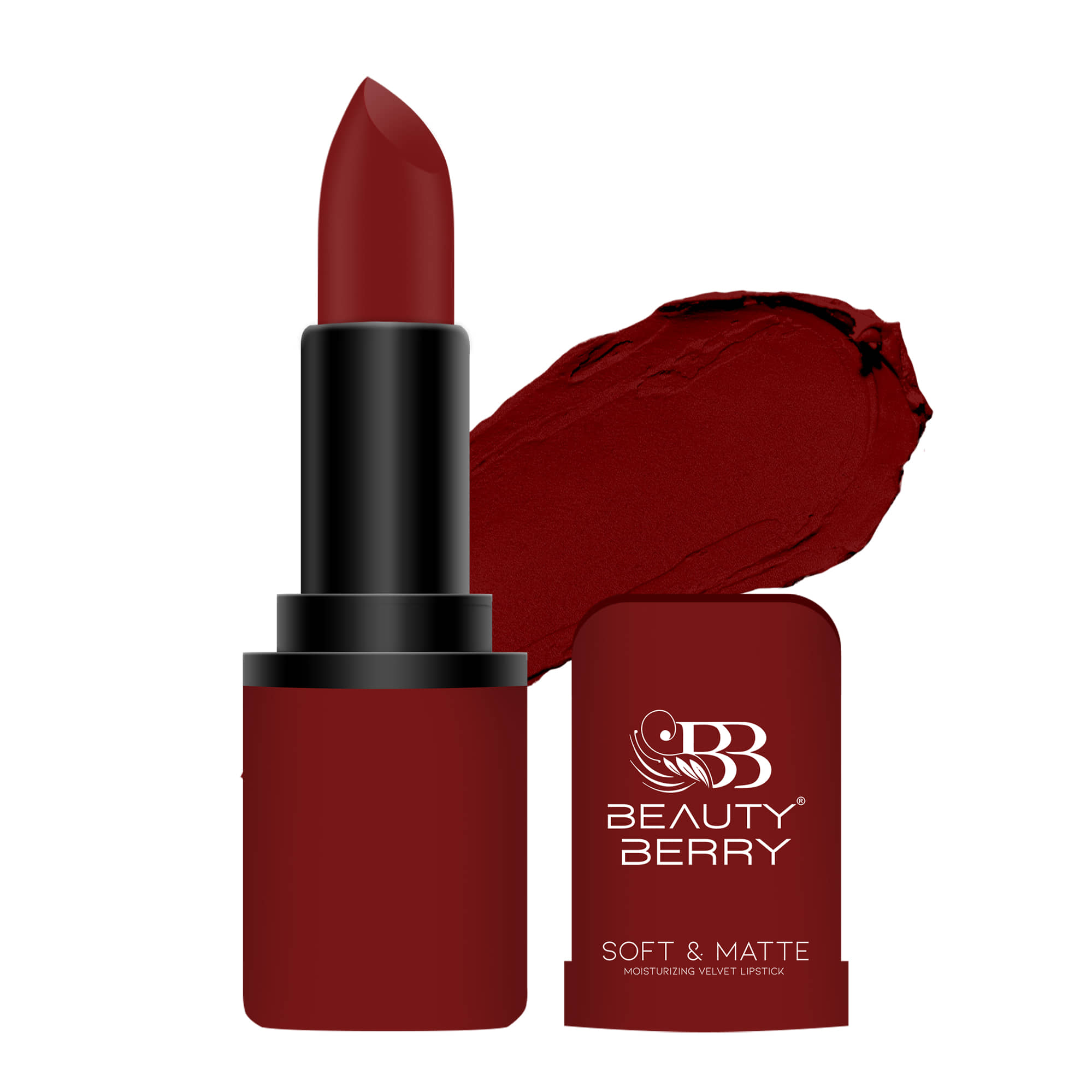 Beauty Berry Soft & Matte Lipstick Non Drying with Velvet Matte Finish 4g, Red Carpet (Shade - 12)
