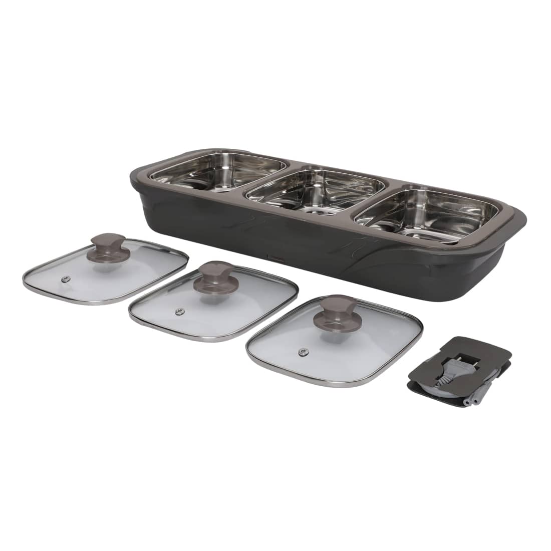 Jaypee Plus Dark Grey Steel Serve Casserole ( Set of 1 , 1000 mL )