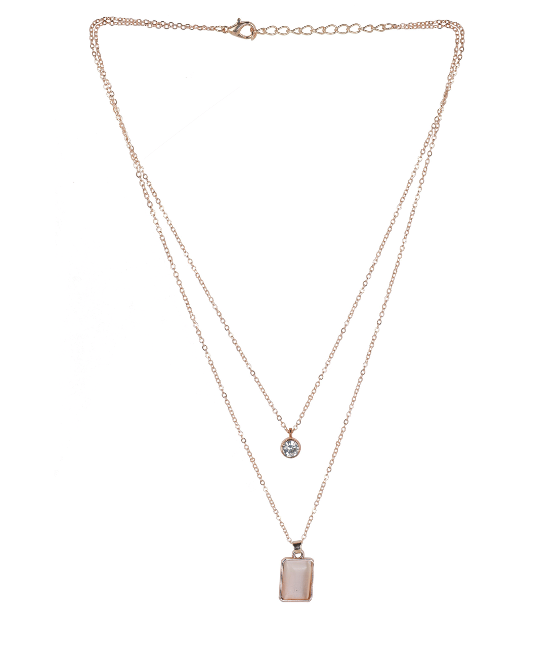Jiyanshi fashion Rose Gold Pendant set ( Pack of 1 ) Jiyanshi fashion Rose Gold Pendant set ( Pack of 1 )