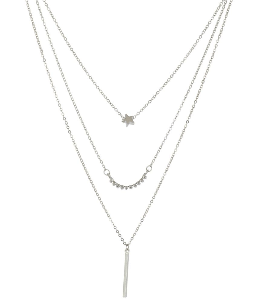 Jiyanshi fashion White Pendant set ( Pack of 1 )     			Jiyanshi fashion White Pendant set ( Pack of 1 )