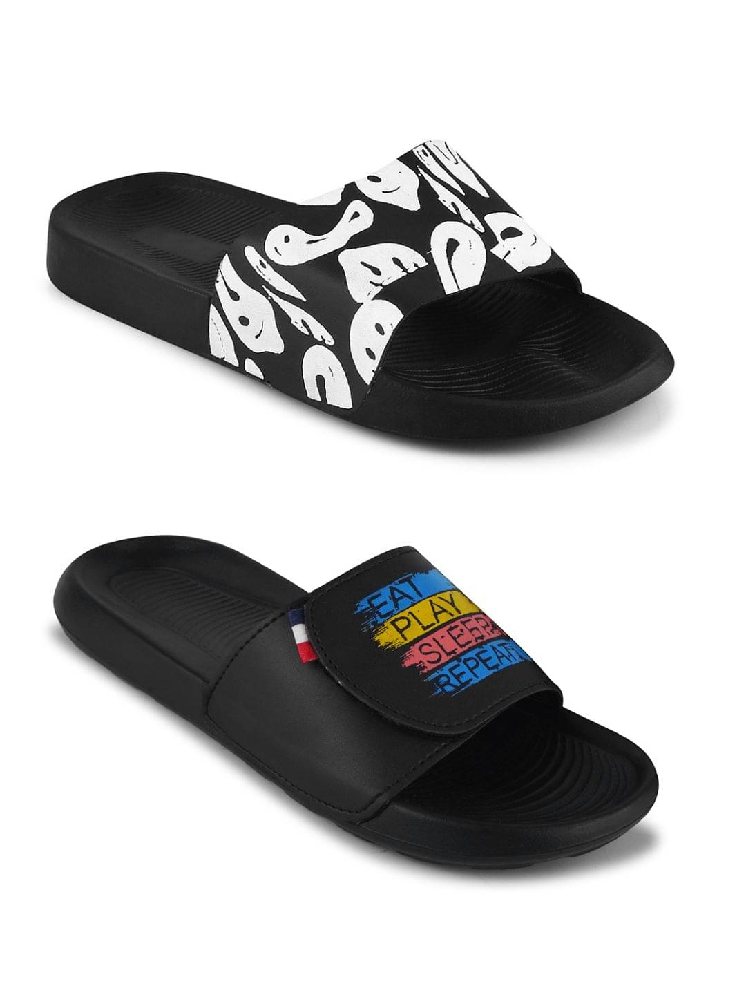     			PERY PAO Black Men's Slide Flip Flop