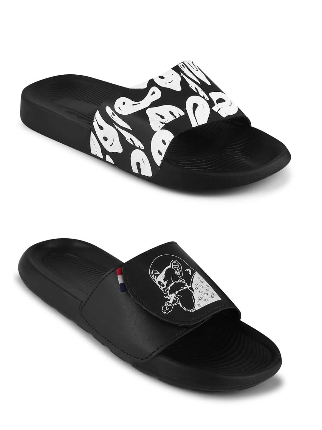 PERY PAO Black Men's Slide Flip Flop