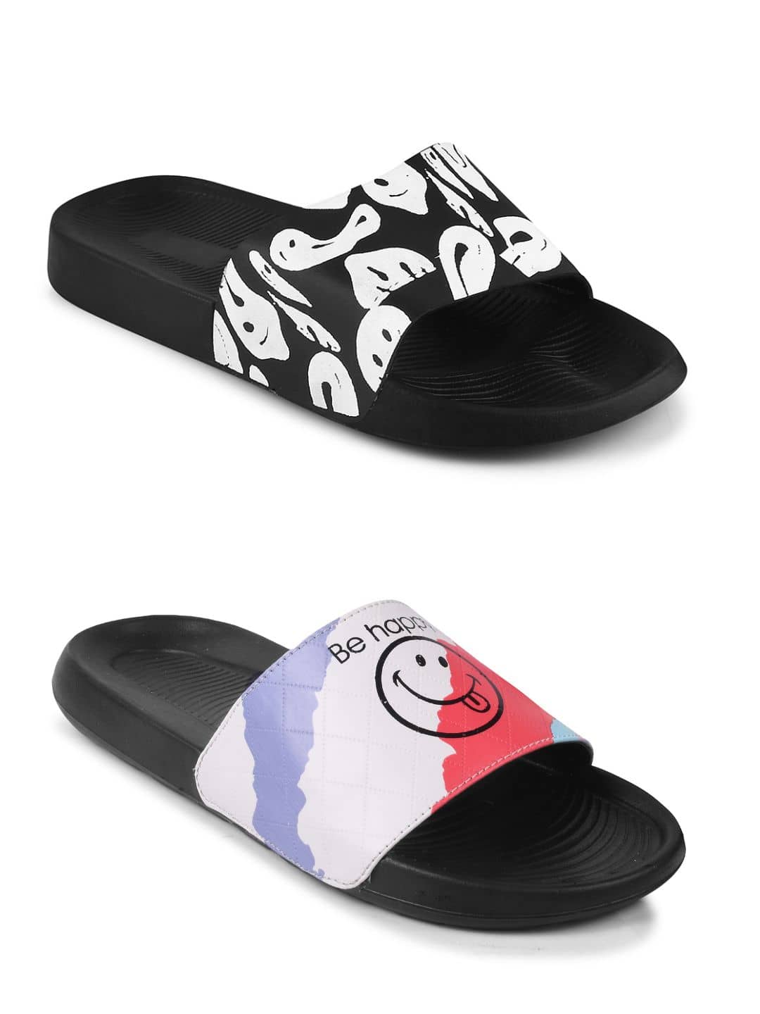 PERY PAO Black Men's Slide Flip Flop