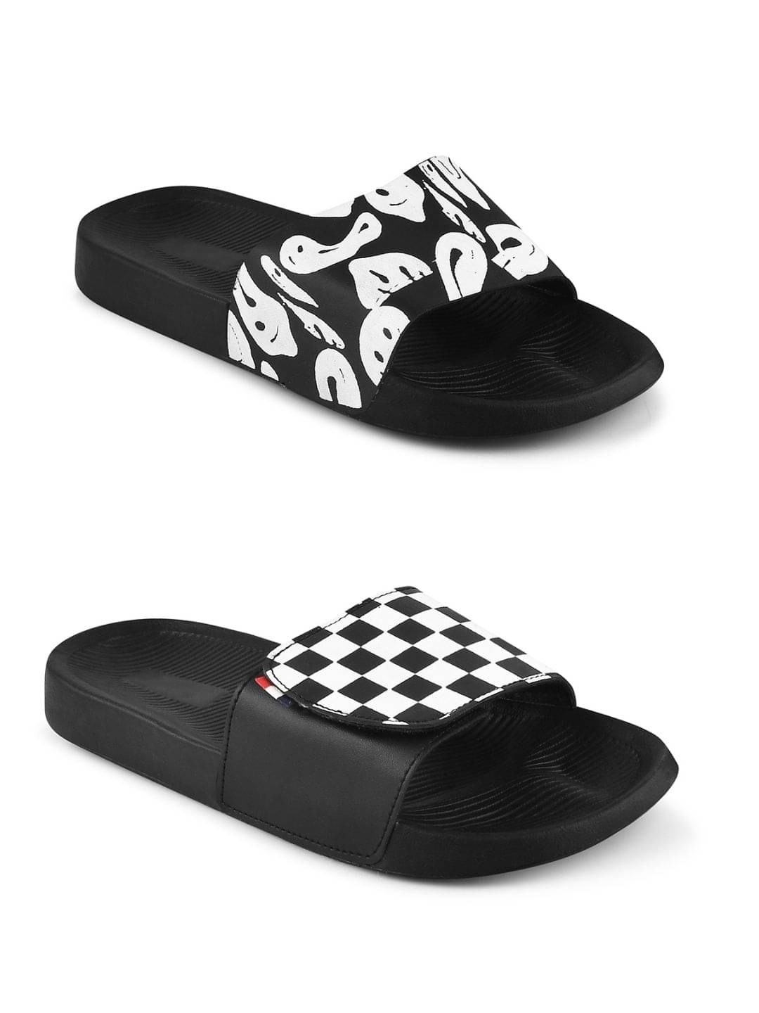     			PERY PAO Black Men's Slide Flip Flop