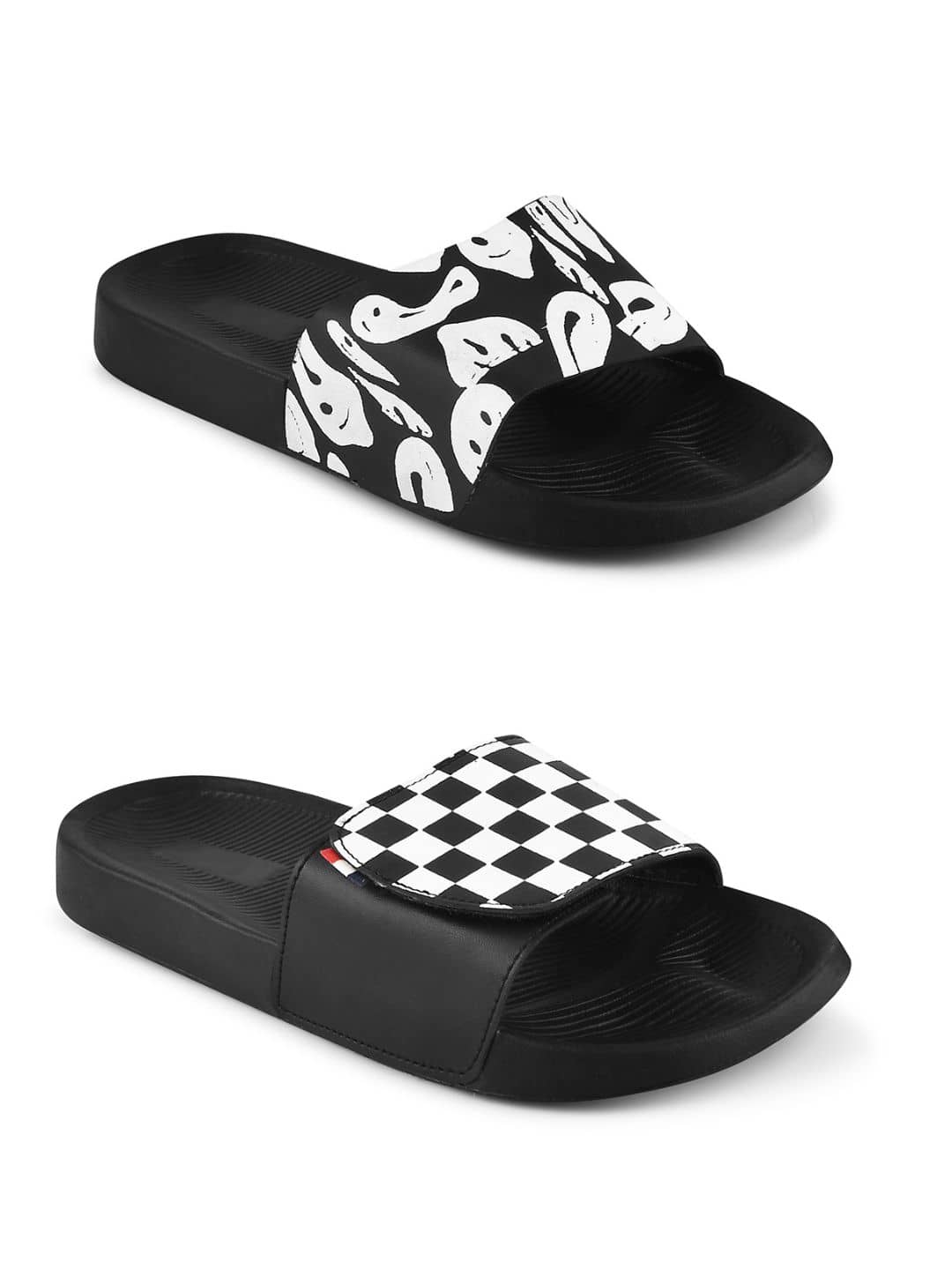 PERY PAO Black Men's Slide Flip Flop