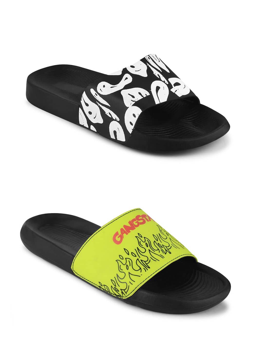 PERY PAO Black Men's Slide Flip Flop