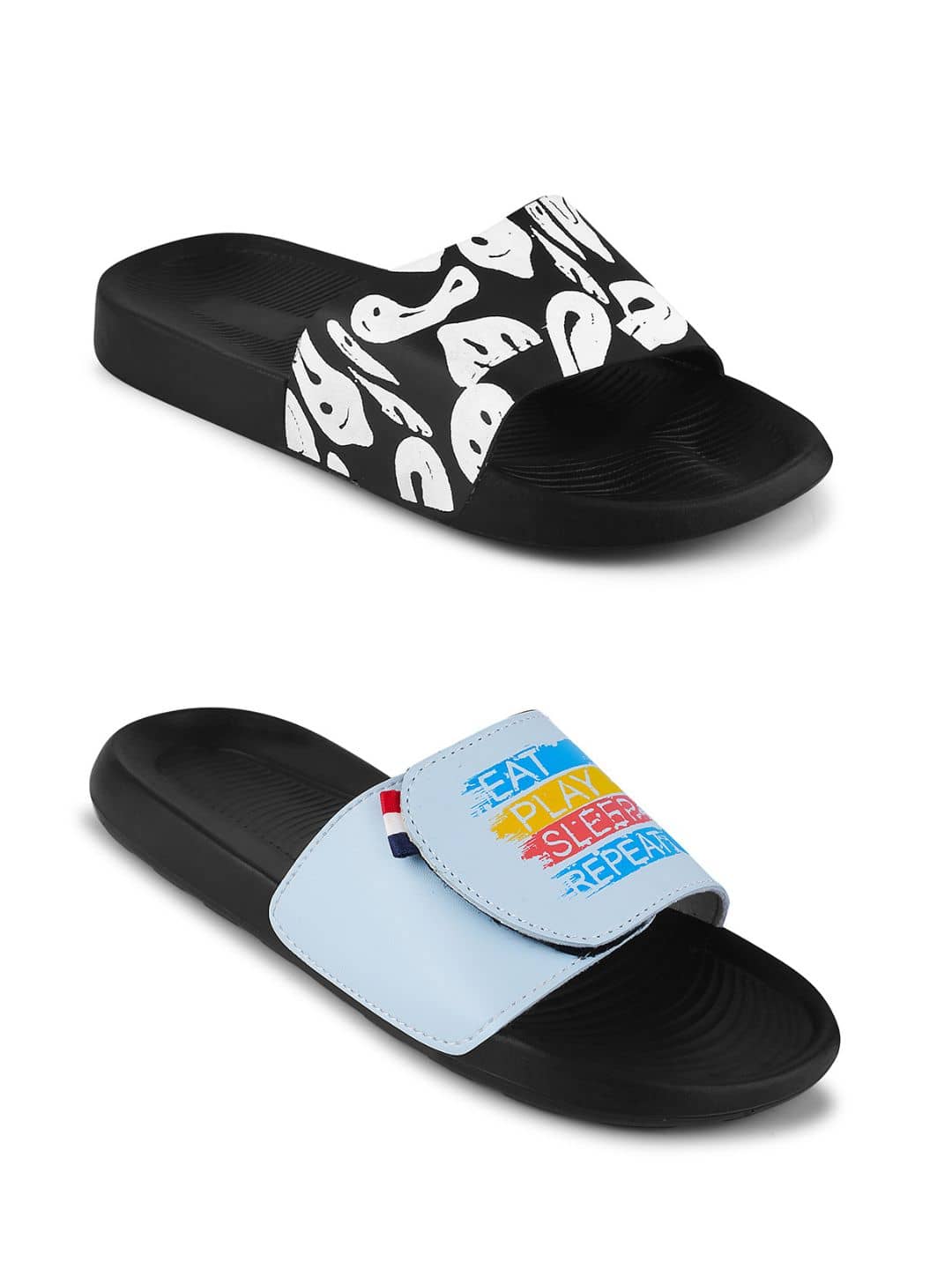 PERY PAO Black Men's Slide Flip Flop