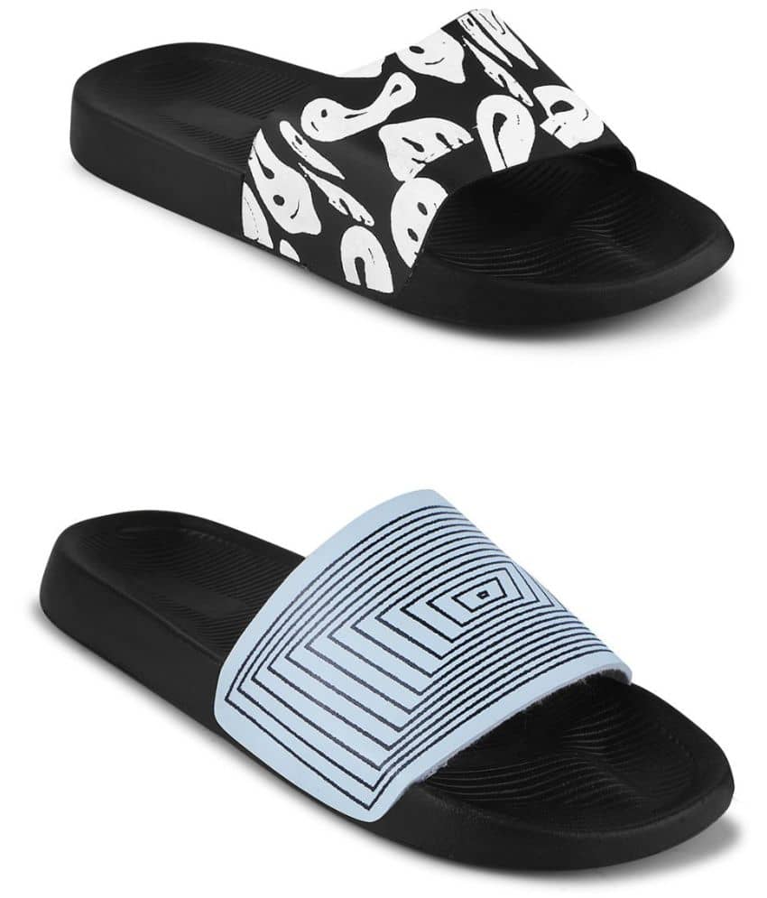 PERY PAO Black Men's Slide Flip Flop