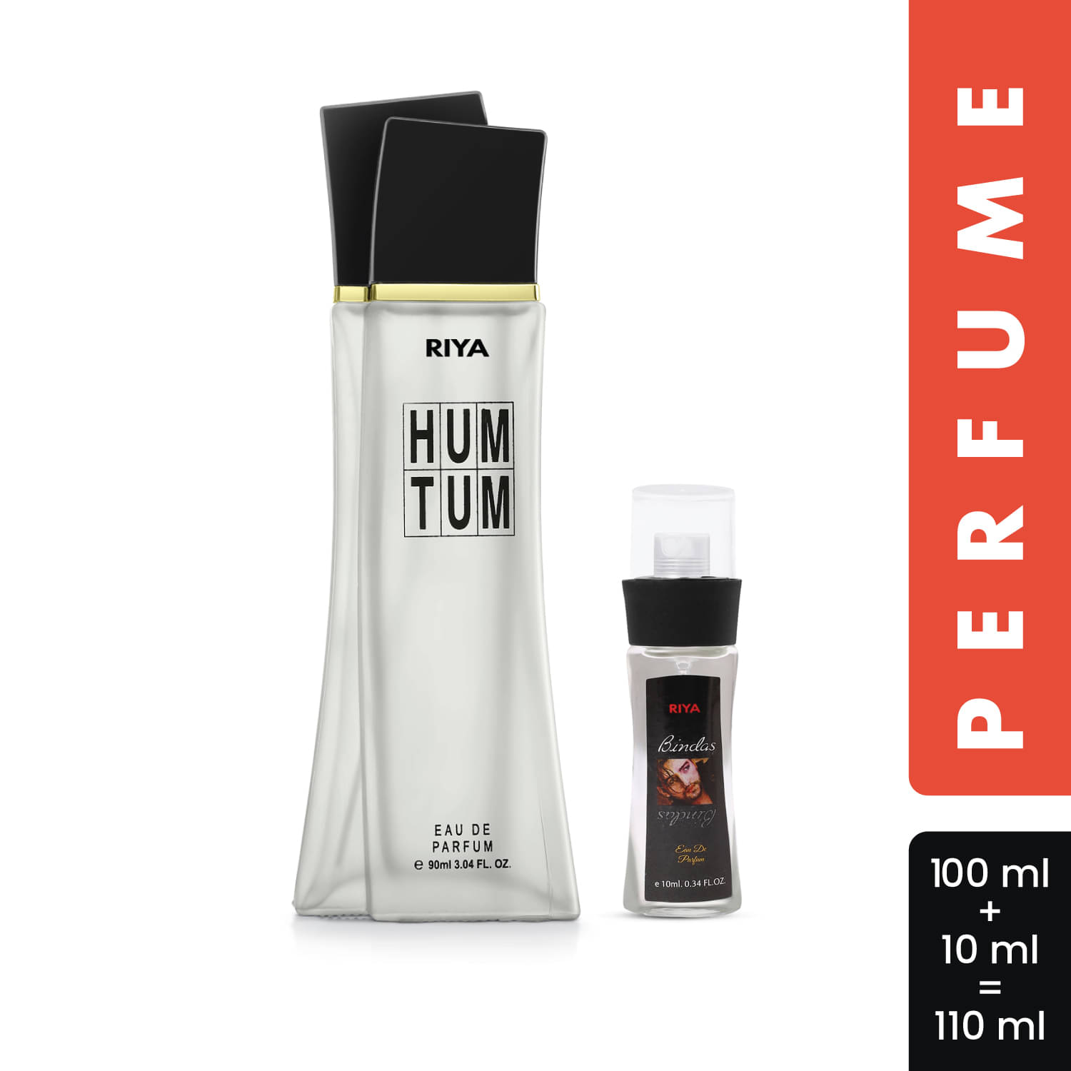     			RIYA HUM TUM Essence 90 ml, Bindas Perfume 10 ML, Eau de Parfum  -  100 ml