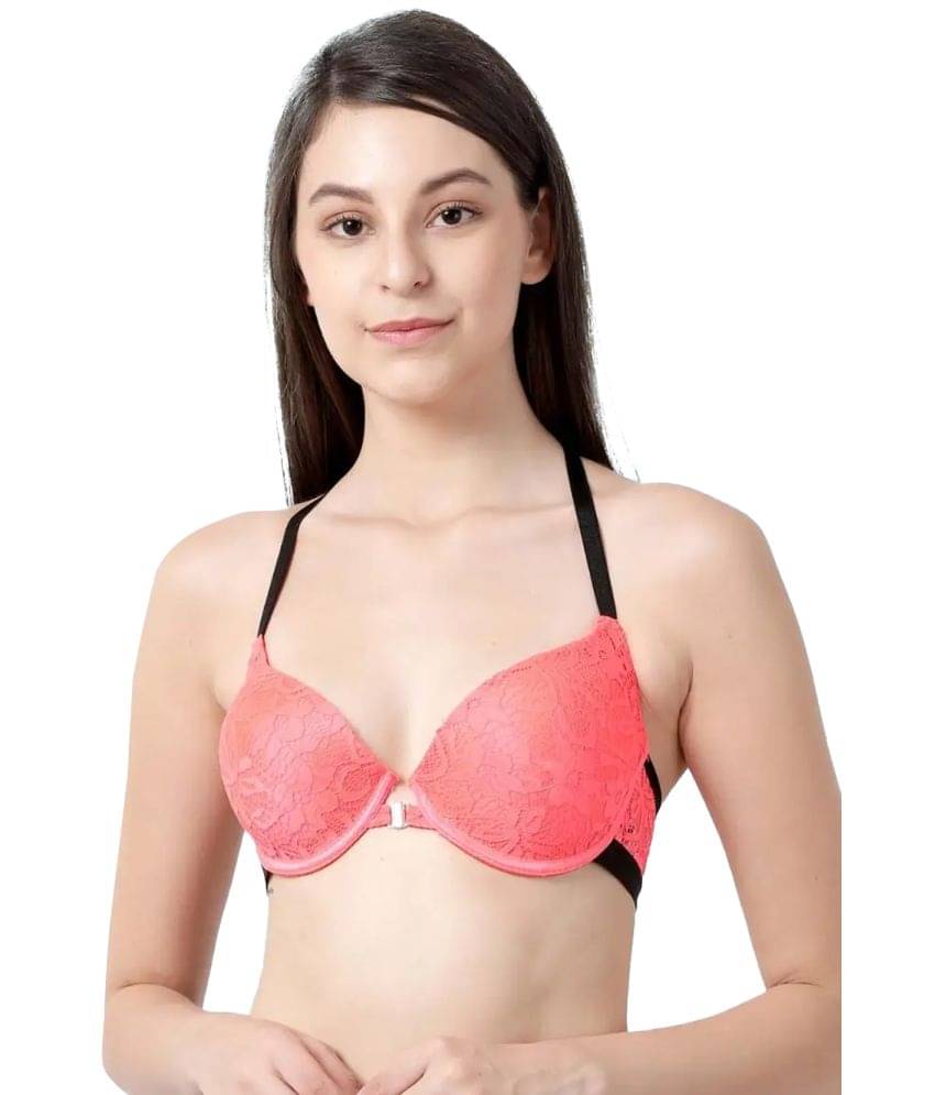 Susie Lace Women's Push Up Bra ( Orange ) S005-Flame     			Susie Lace Women's Push Up Bra ( Orange ) S005-Flame