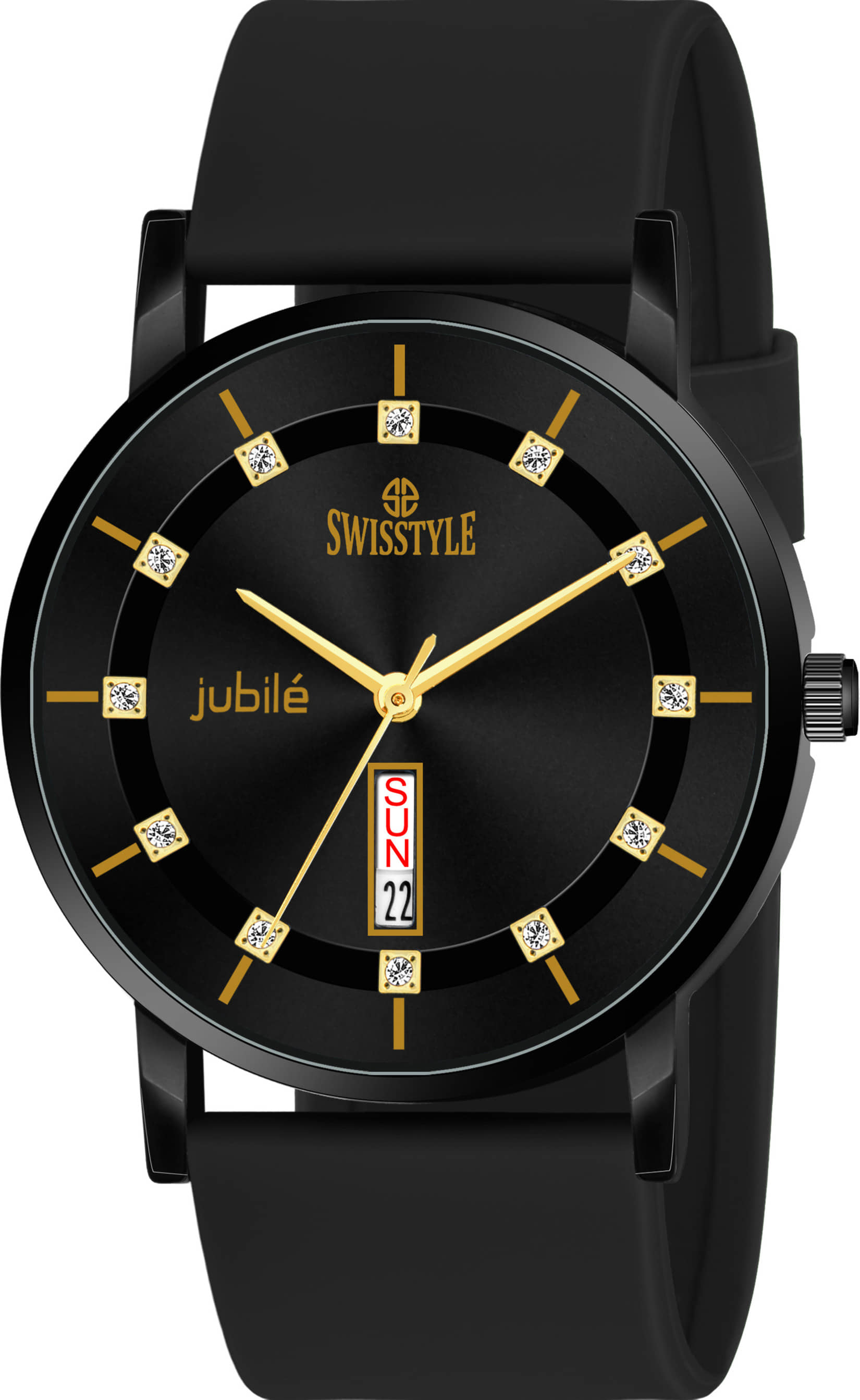 Swisstyle Black Silicon Analog Men's Watch
