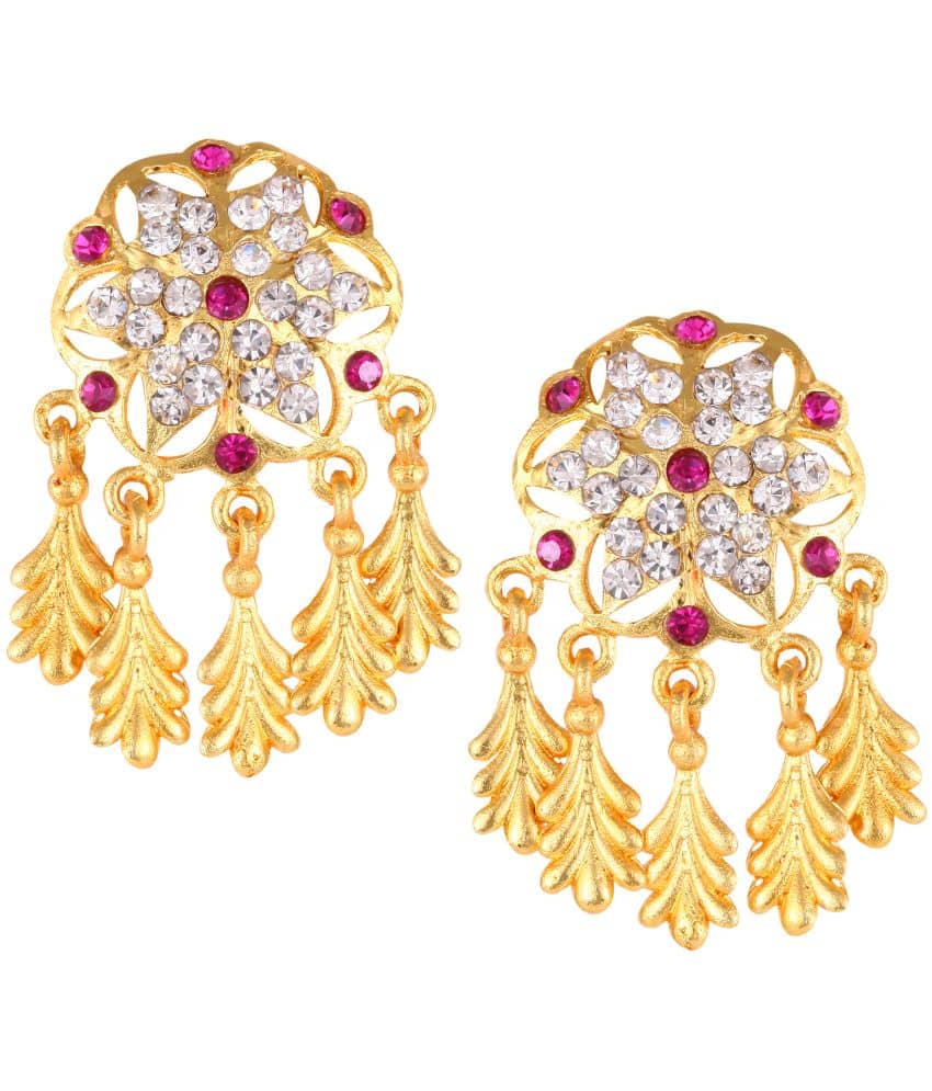 VIVASTRI Golden Chandbalis Earrings ( Pack of 1 ) - Earrings | Buy online on ZillyBuy