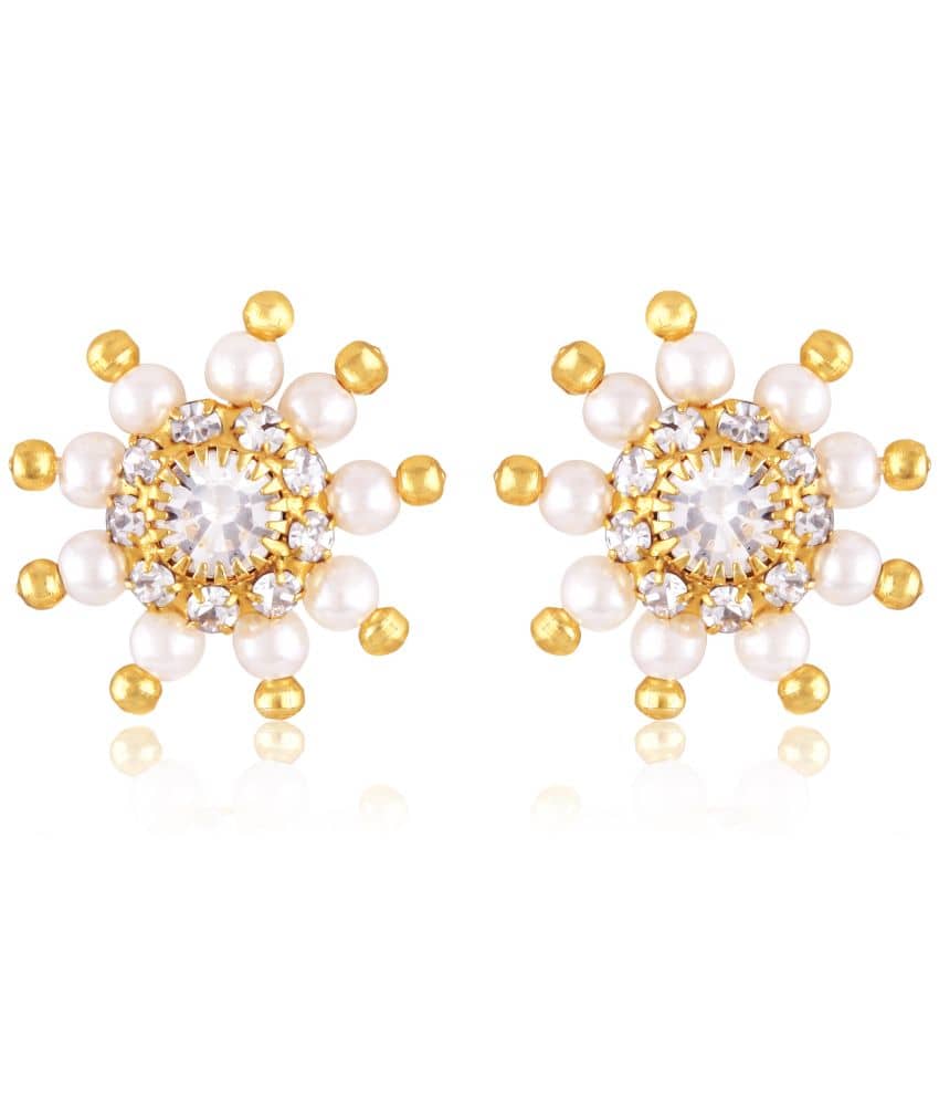 VIVASTRI White Stud Earrings ( Pack of 1 ) - Earrings | Buy online on ZillyBuy