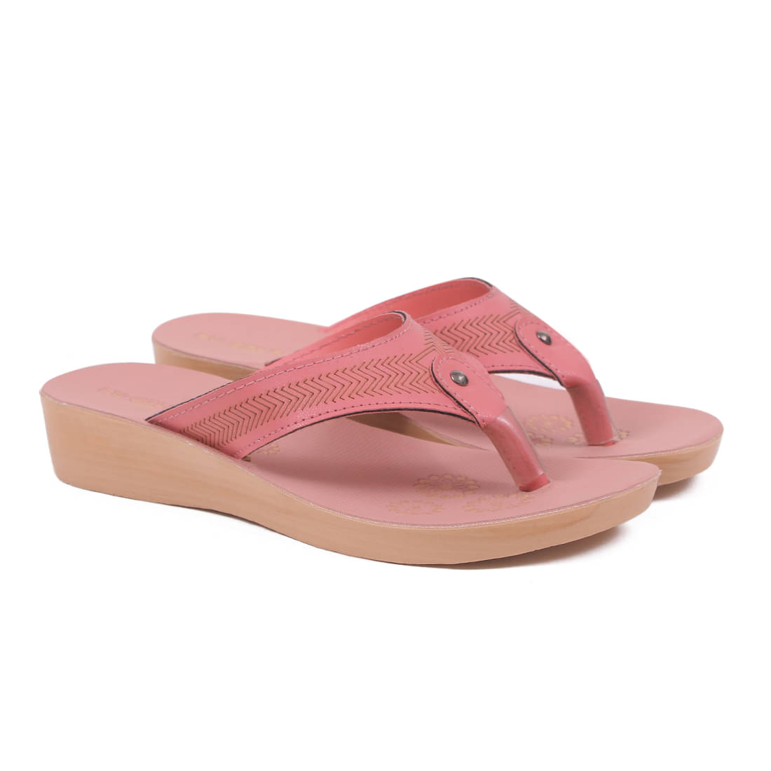     			ASIAN Peach Women's Leather Slipper
