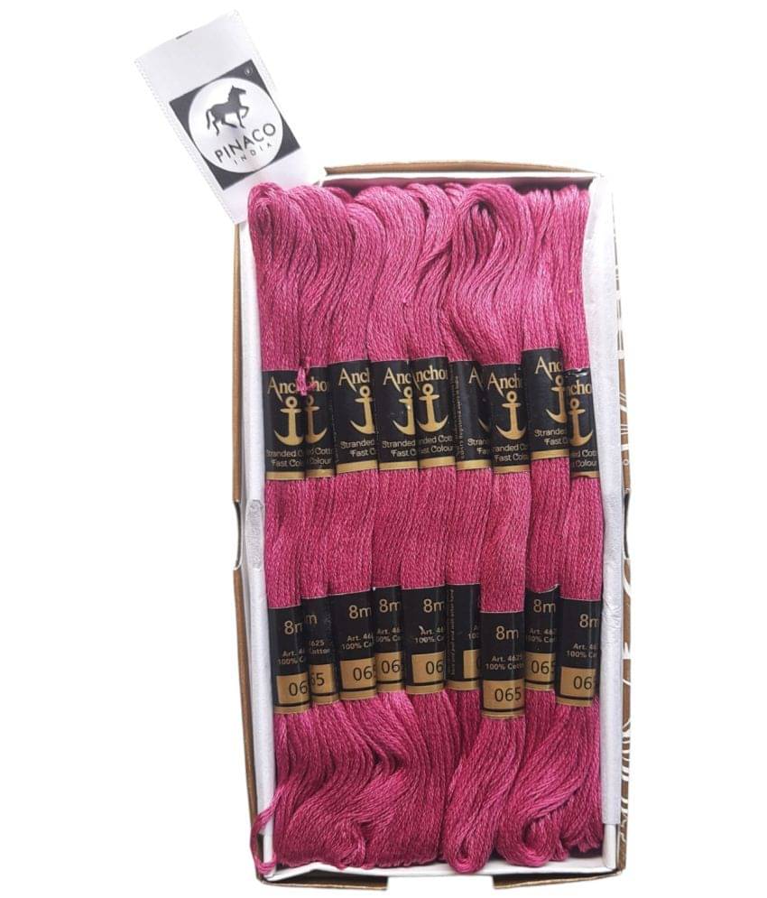 Anchor Stranded Cotton SKEINS/Embroidery Threads Longstitch/Cross Stitch 8 mtrs skeins Pack of 10 pcs (065) Anchor Stranded Cotton SKEINS/Embroidery Threads Longstitch/Cross Stitch 8 mtrs skeins Pack of 10 pcs (065)