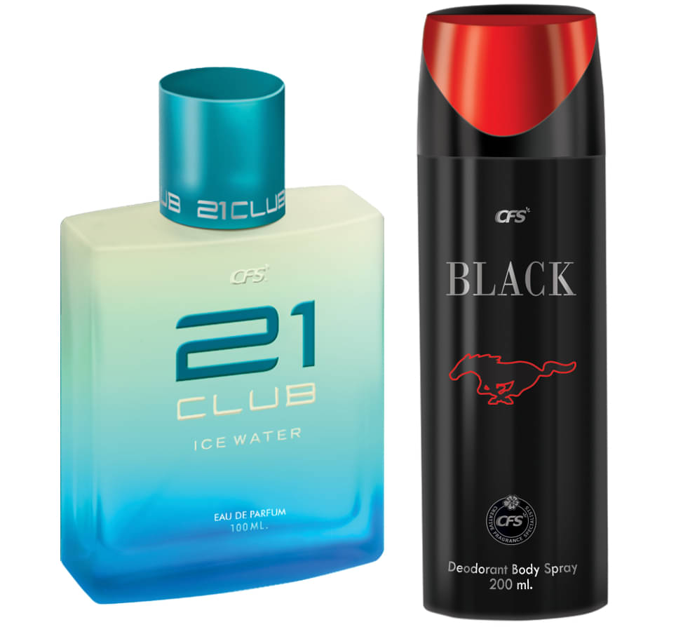     			CFS 21 Ice Water EDP Long Lasting Perfume & Black Deodorant Body Spray