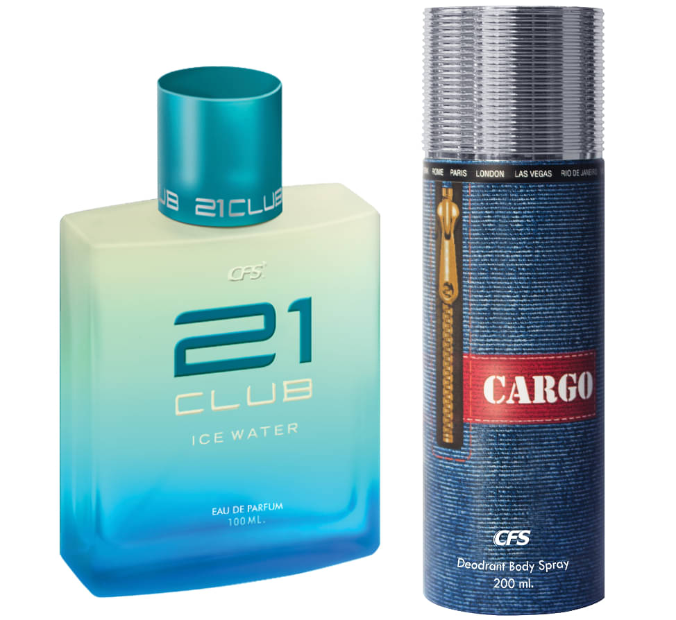     			CFS 21 Ice Water EDP Long Lasting Perfume & Cargo Blue Deodorant Body Spray