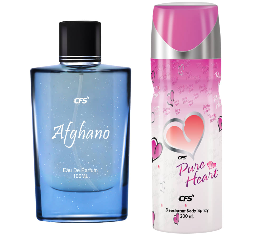     			CFS Afghano EDP Long Lasting Perfume & Pure Heart Pink Deodorant Body Spray