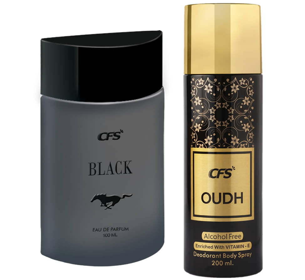    			CFS Black EDP Long Lasting Perfume & Oudh Black Deodorant Body Spray