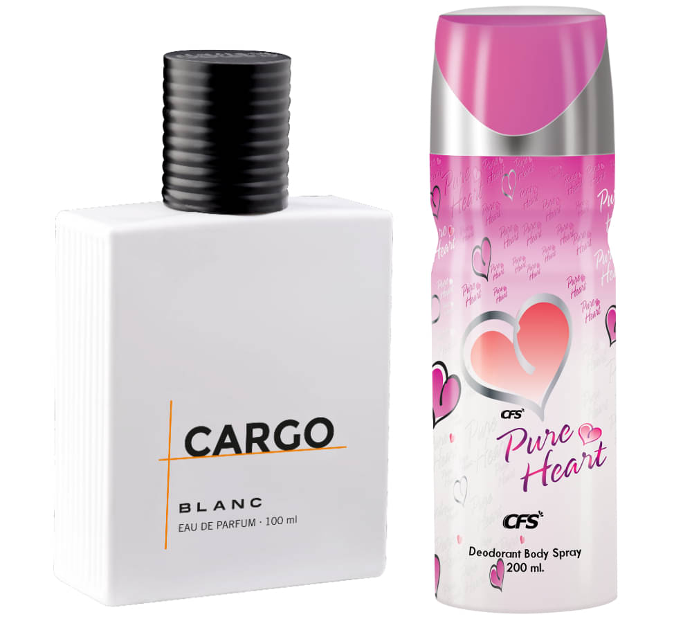     			CFS Cargo Blanc EDP Long Lasting Perfume & Pure Heart Pink Deodorant Body Spray