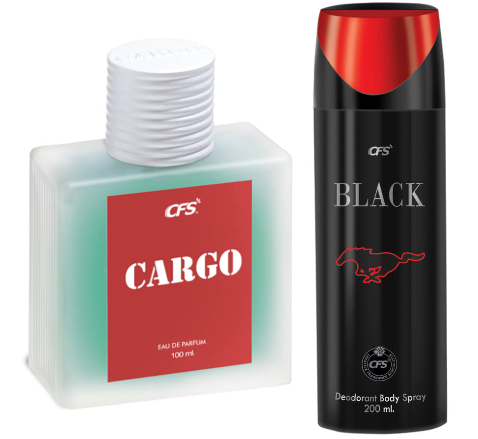     			CFS Cargo Blue EDP Long Lasting Perfume & Black Deodorant Body Spray