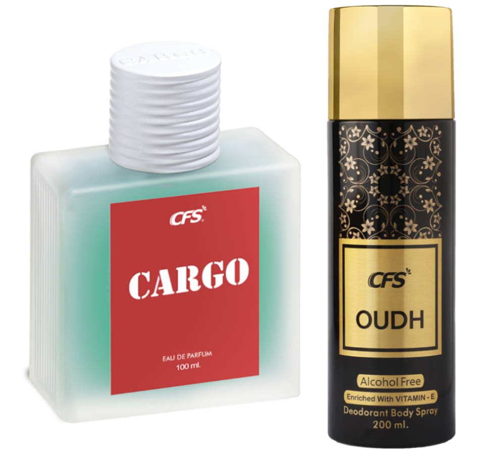     			CFS Cargo Blue EDP Long Lasting Perfume & Oudh Black Deodorant Body Spray