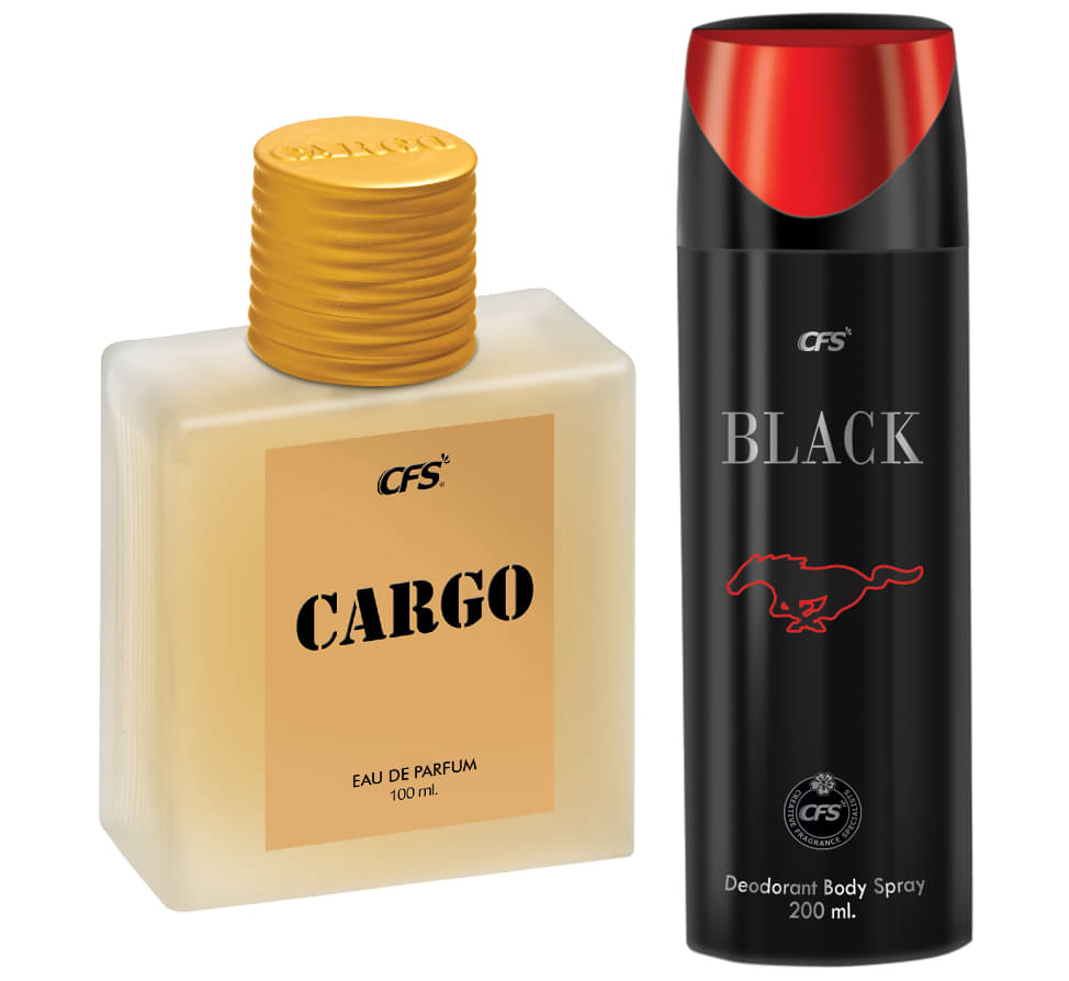     			CFS Cargo Khakhi EDP Long Lasting Perfume & Black Deodorant Body Spray