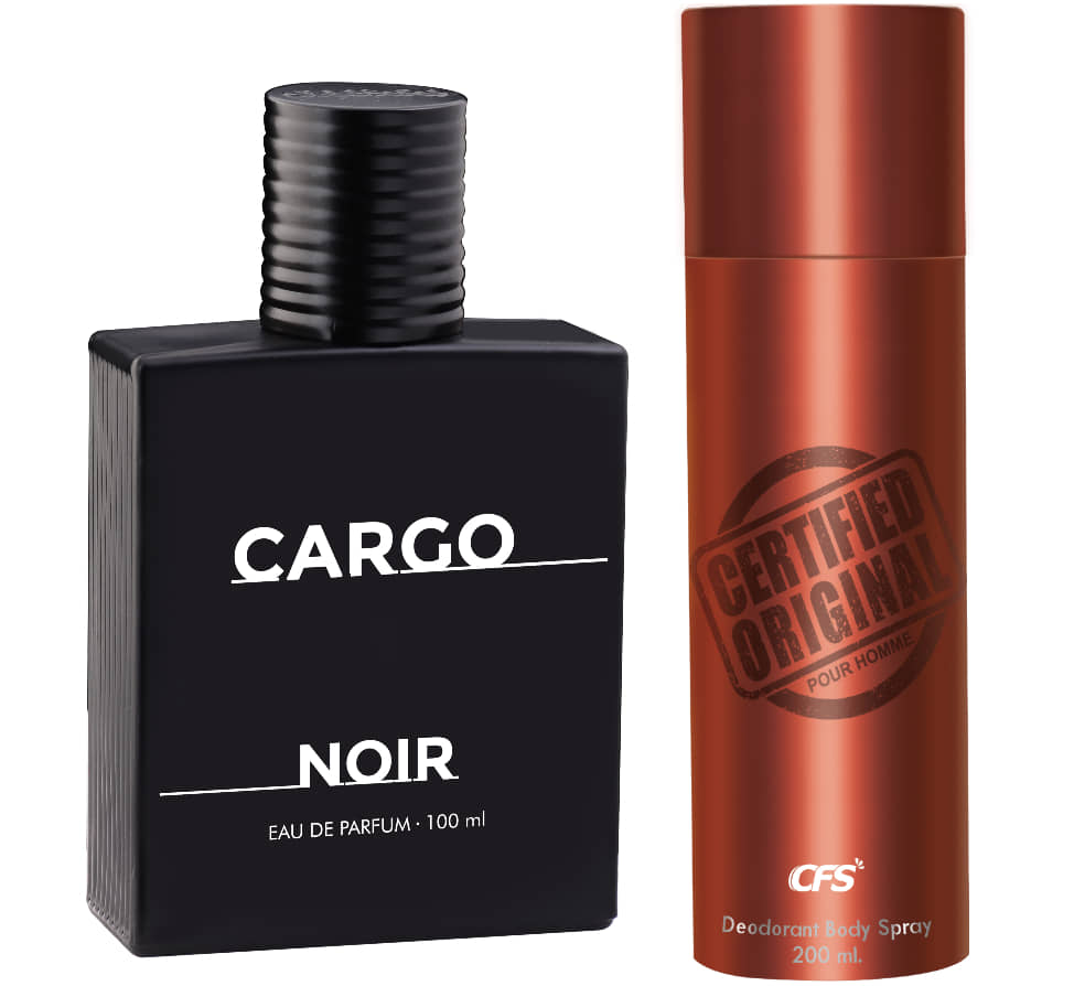 CFS Cargo Noir EDP Long Lasting Perfume & Certified Brown Deodorant Body Spray