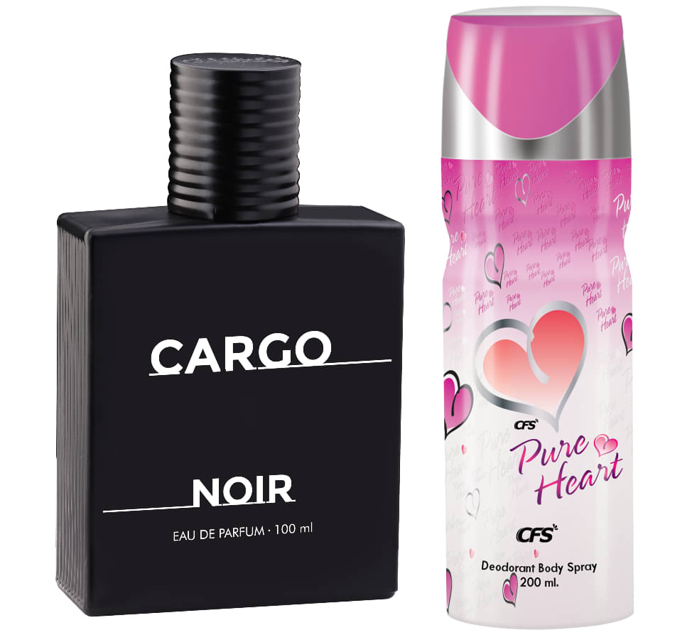     			CFS Cargo Noir EDP Long Lasting Perfume & Pure Heart Pink Deodorant Body Spray