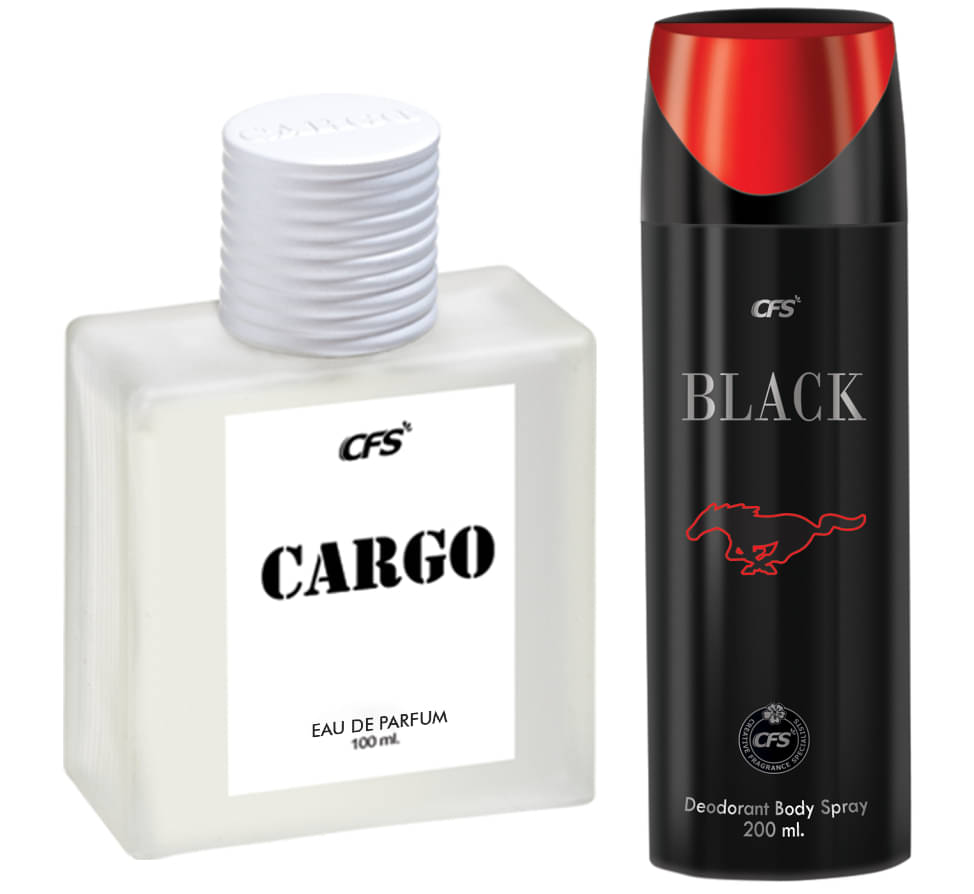     			CFS Cargo White EDP Long Lasting Perfume & Black Deodorant Body Spray