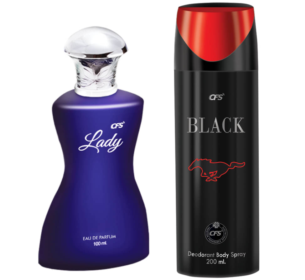     			CFS Lady EDP Long Lasting Perfume & Black Deodorant Body Spray