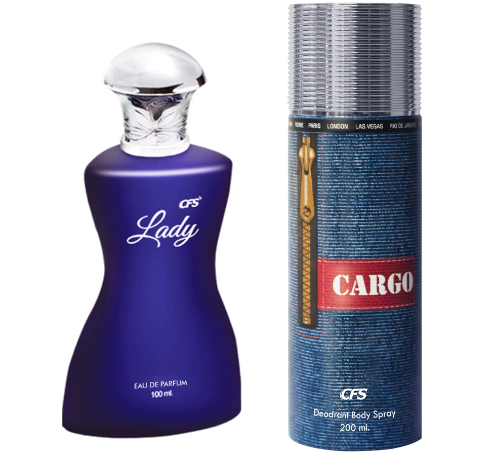     			CFS Lady EDP Long Lasting Perfume & Cargo Blue Deodorant Body Spray