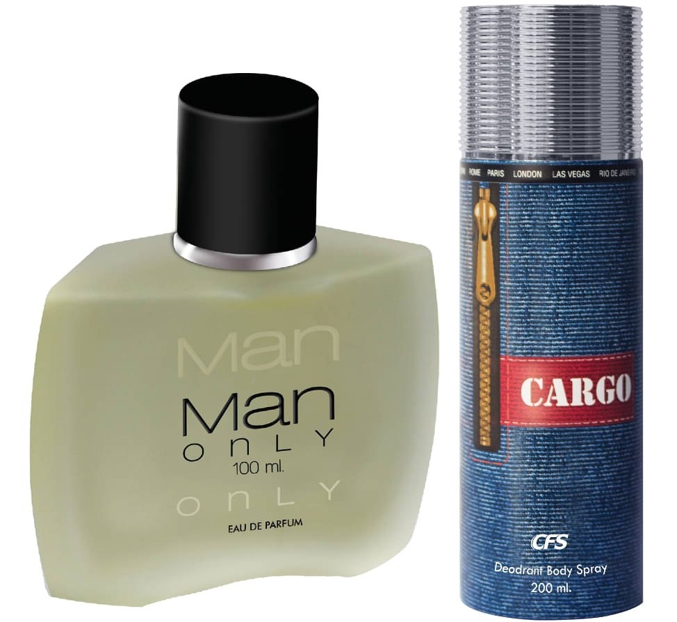    			CFS Man Only Black EDP Long Lasting Perfume & Cargo Blue Deodorant Body Spray
