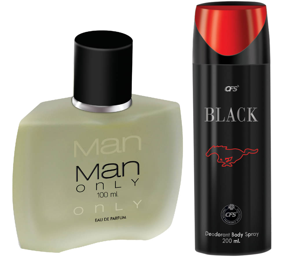     			CFS Man Only Black EDP Long Lasting Perfume & Black Deodorant Body Spray