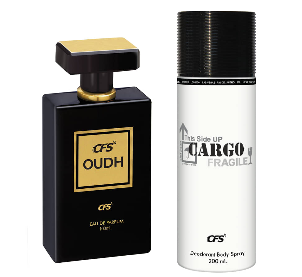     			CFS Oudh Black EDP Long Lasting Perfume & Cargo White Deodorant Body Spray