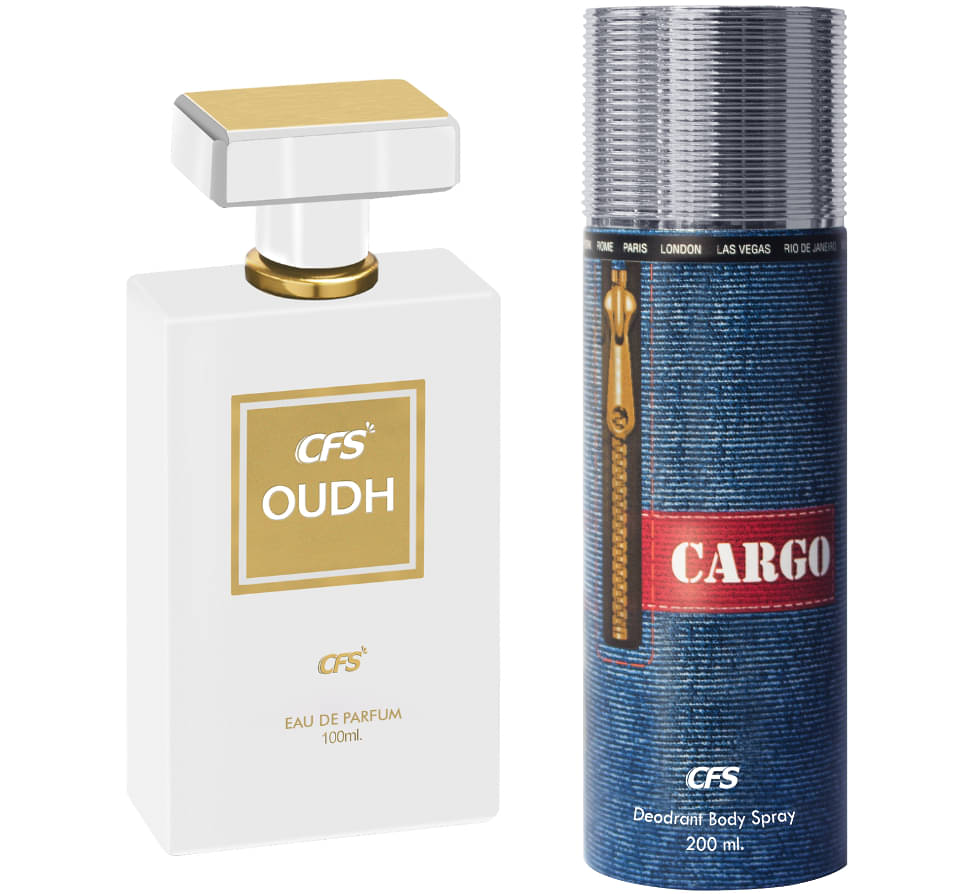     			CFS Oudh White EDP Long Lasting Perfume & Cargo Blue Deodorant Body Spray