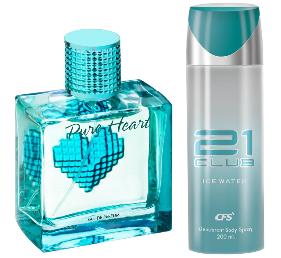     			CFS Pure Heart Blue EDP Long Lasting Perfume & Ice Water Deodorant Body Spray
