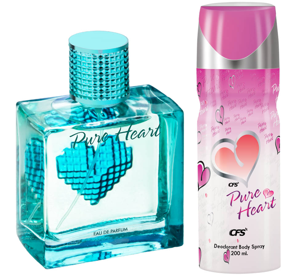     			CFS Pure Heart Blue EDP Long Lasting Perfume & Pure Heart Pink Deodorant Body Spray