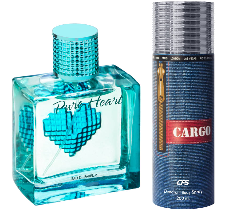     			CFS Pure Heart Blue EDP Long Lasting Perfume & Cargo Blue Deodorant Body Spray