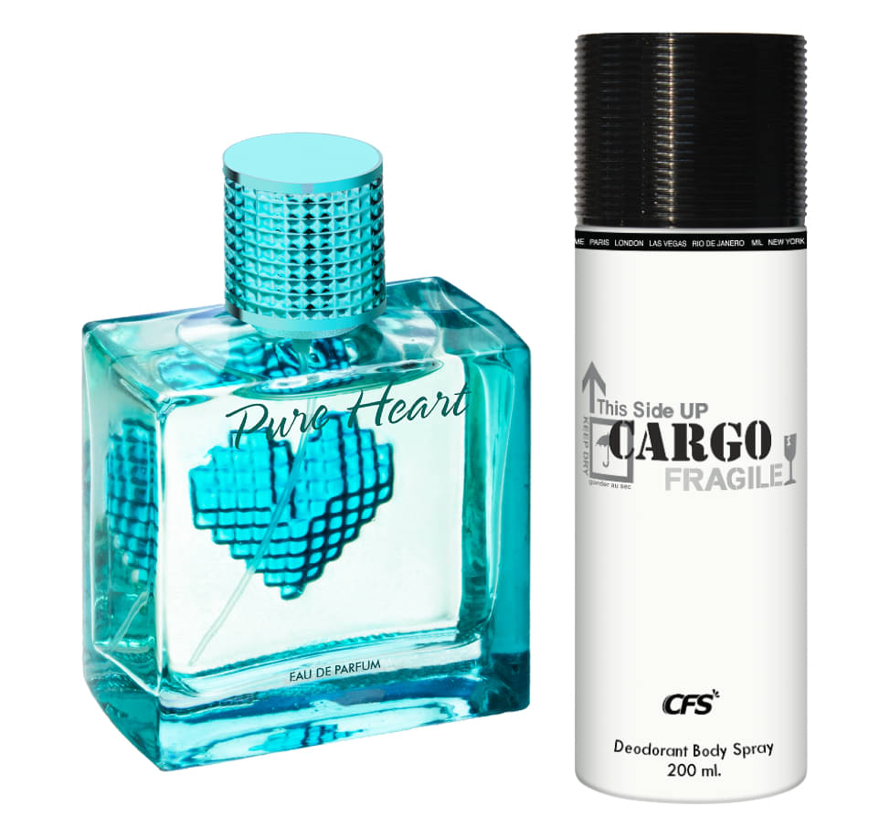     			CFS Pure Heart Blue EDP Long Lasting Perfume & Cargo White Deodorant Body Spray