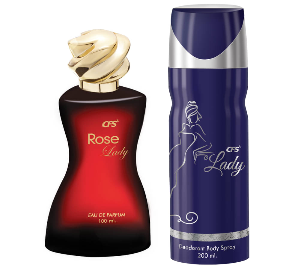     			CFS Rose Lady EDP Long Lasting Perfume & Lady Deodorant Body Spray