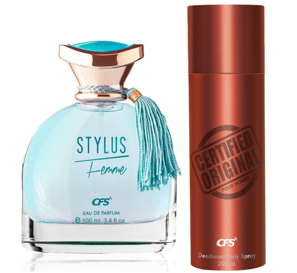     			CFS Stylus Blue EDP Long Lasting Perfume & Certified Brown Deodorant Body Spray
