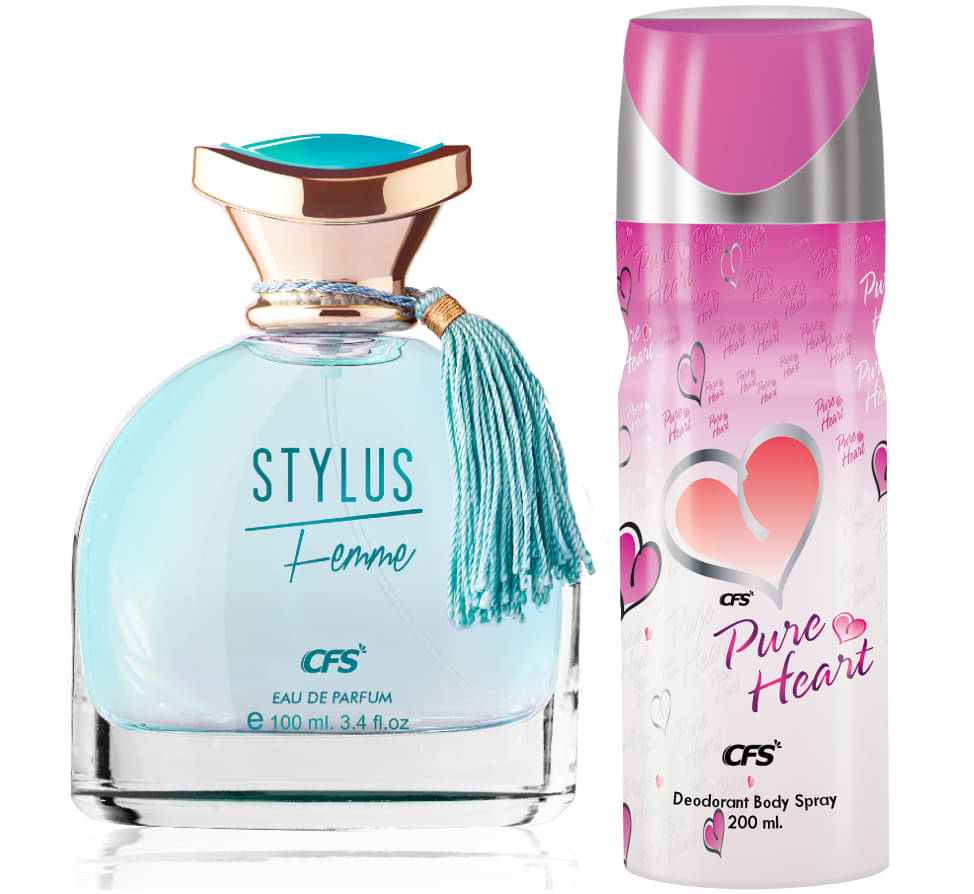     			CFS Stylus Blue EDP Long Lasting Perfume & Pure Heart Pink Deodorant Body Spray