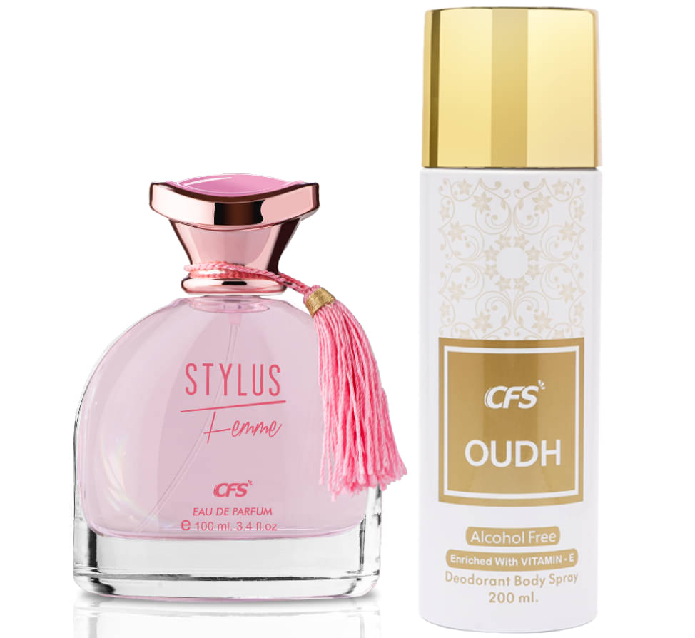     			CFS Stylus Pink EDP Long Lasting Perfume & Oudh White Deodorant Body Spray