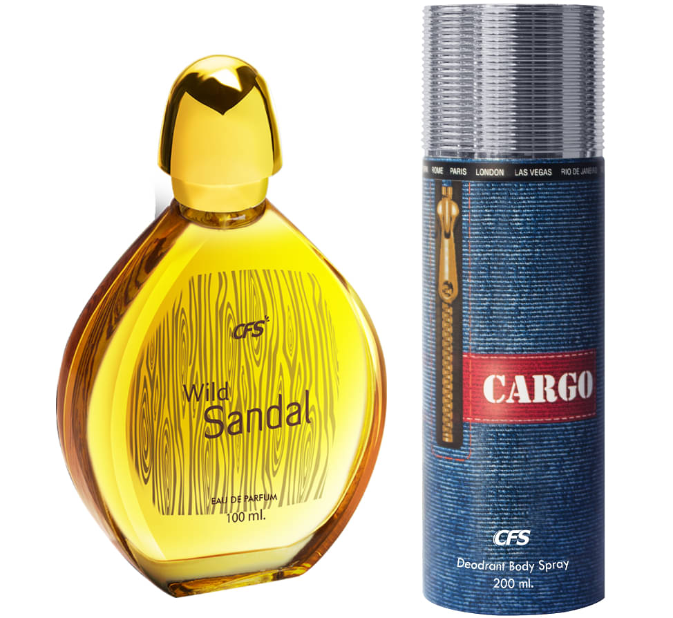     			CFS Wild Sandal EDP Long Lasting Perfume & Cargo Blue Deodorant Body Spray